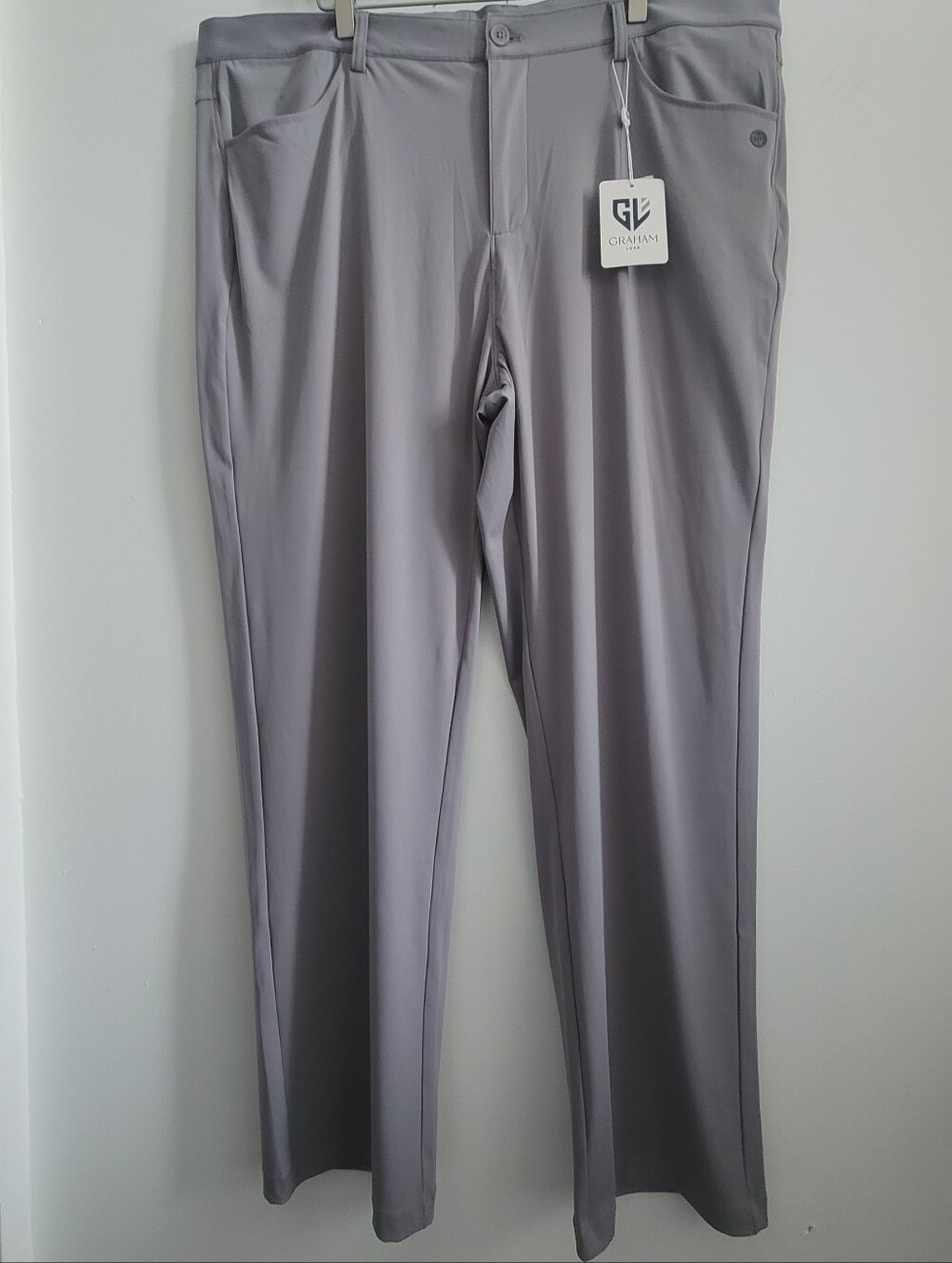 NWT Graham Luxe All Time Golf Pants Mens 42X30 Grey GL50022